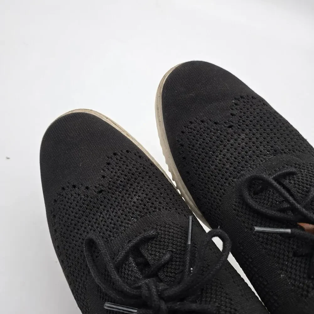 Cole Haan Shoes Mens 10 Black Grand Plus Stitchlite Wing Tip Faux Oxford
